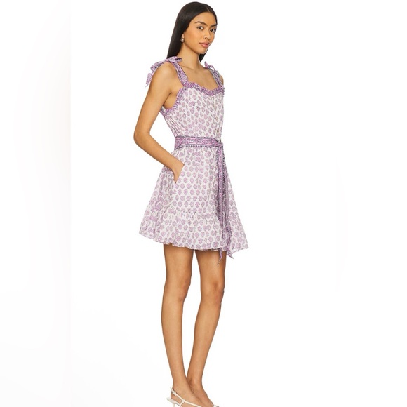 New Cleobella x Revolve Tillie Mini Dress size Large in Lavender - Picture 3 of 5